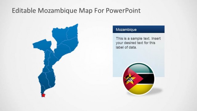 Editable Mozambique Map PowerPoint Template Political