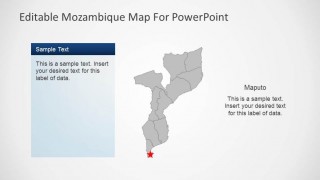 Editable Mozambique Map PowerPoint Template Outline