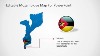 Editable Mozambique Map PowerPoint Template Maputo