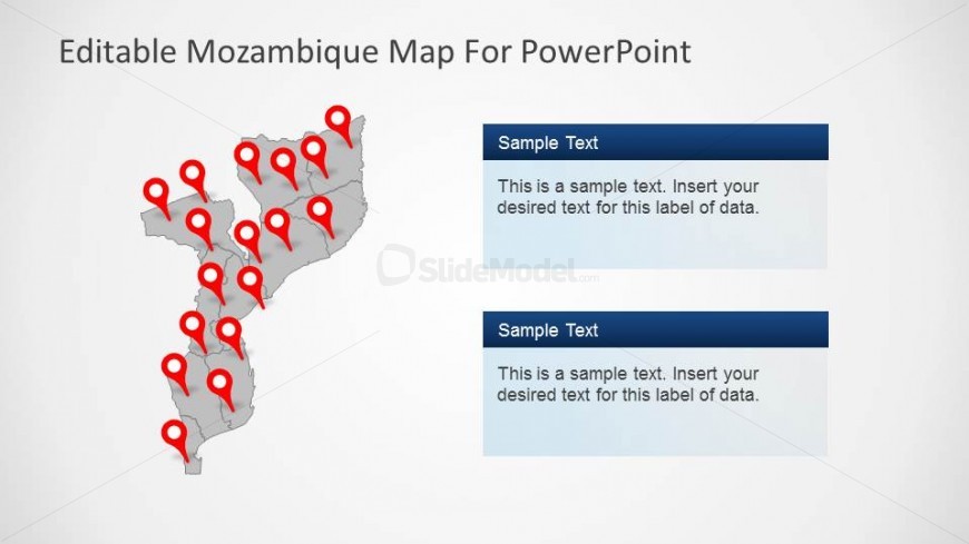 Editable Mozambique Map PowerPoint Template