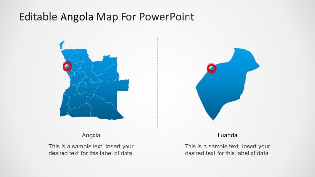 Map of Provinces Angola Africa