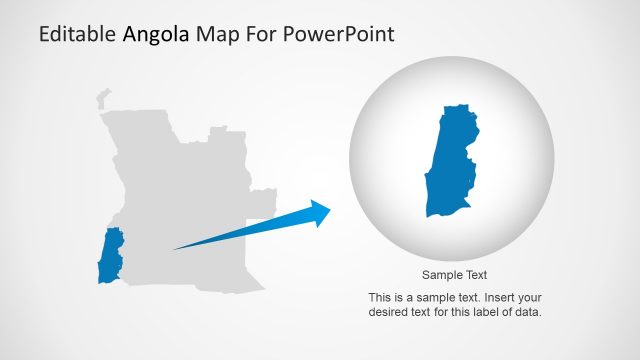 Editable Presentation of Angola Map