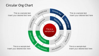 Three Layer Circular Org Chart PowerPoint Shapes