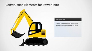 Construction Elements PowerPoint Shape Backhoe