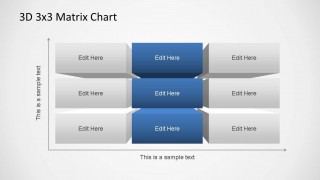 3D Matrix Charts PowerPoint Front View