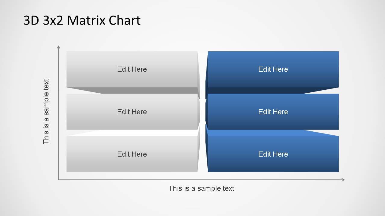 3D Matrix Charts PowerPoint Template & Presentation Slides