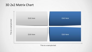 3D Matrix Charts PowerPoint 2x2 Front View