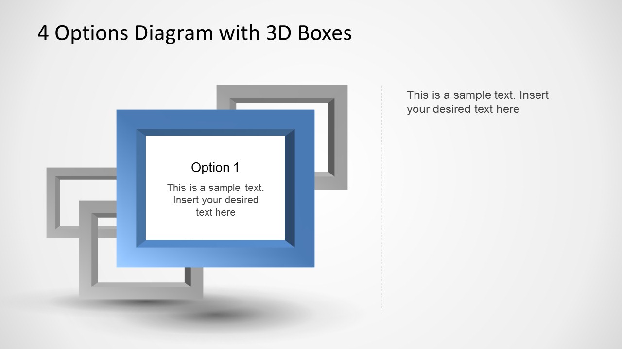 For 3D PowerPoint square frames simulating depth effect.