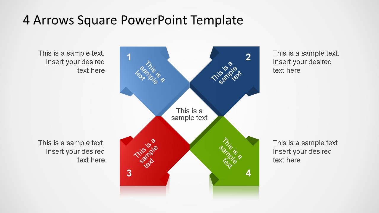 Business Four Square PowerPoint Template and keynote Slide