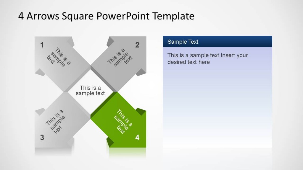 4 Arrows Square PowerPoint Template Fourth Arrow - SlideModel