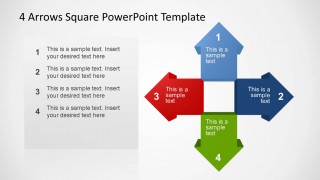 4 Arrows Square PowerPoint Template Summary