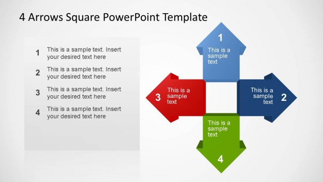 4 Arrows Square PowerPoint Template Summary - SlideModel