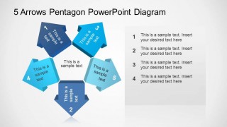 5 Arrows Pentagon PowerPoint Template