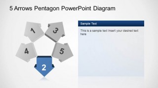 5 3D Arrows Pentagon PowerPoint Template