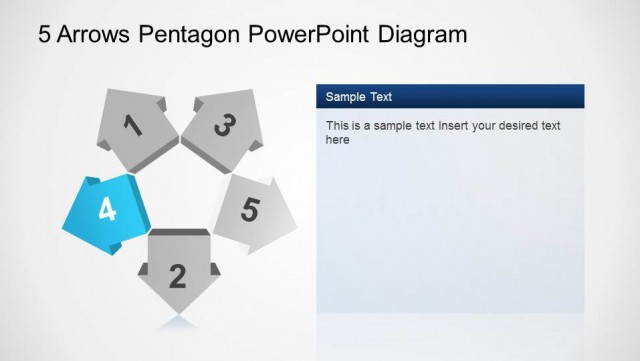 Five Arrows Pentagon PowerPoint Template - SlideModel