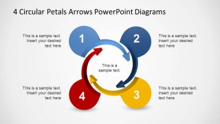 Four Steps Circular Arrows Diagram for PowerPoint