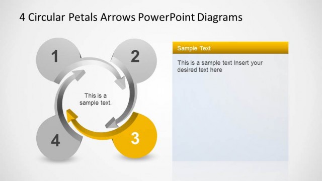 4 Circular Petals Arrows converging in spiral center