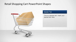 Shopping Cart with Package PowerPoint Shapes