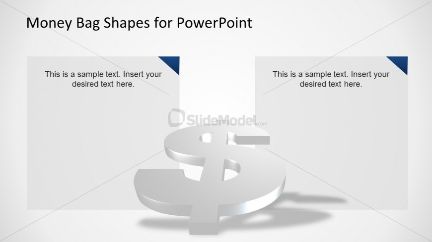 PowerPoint Slide With 3D Dollar Symbol
