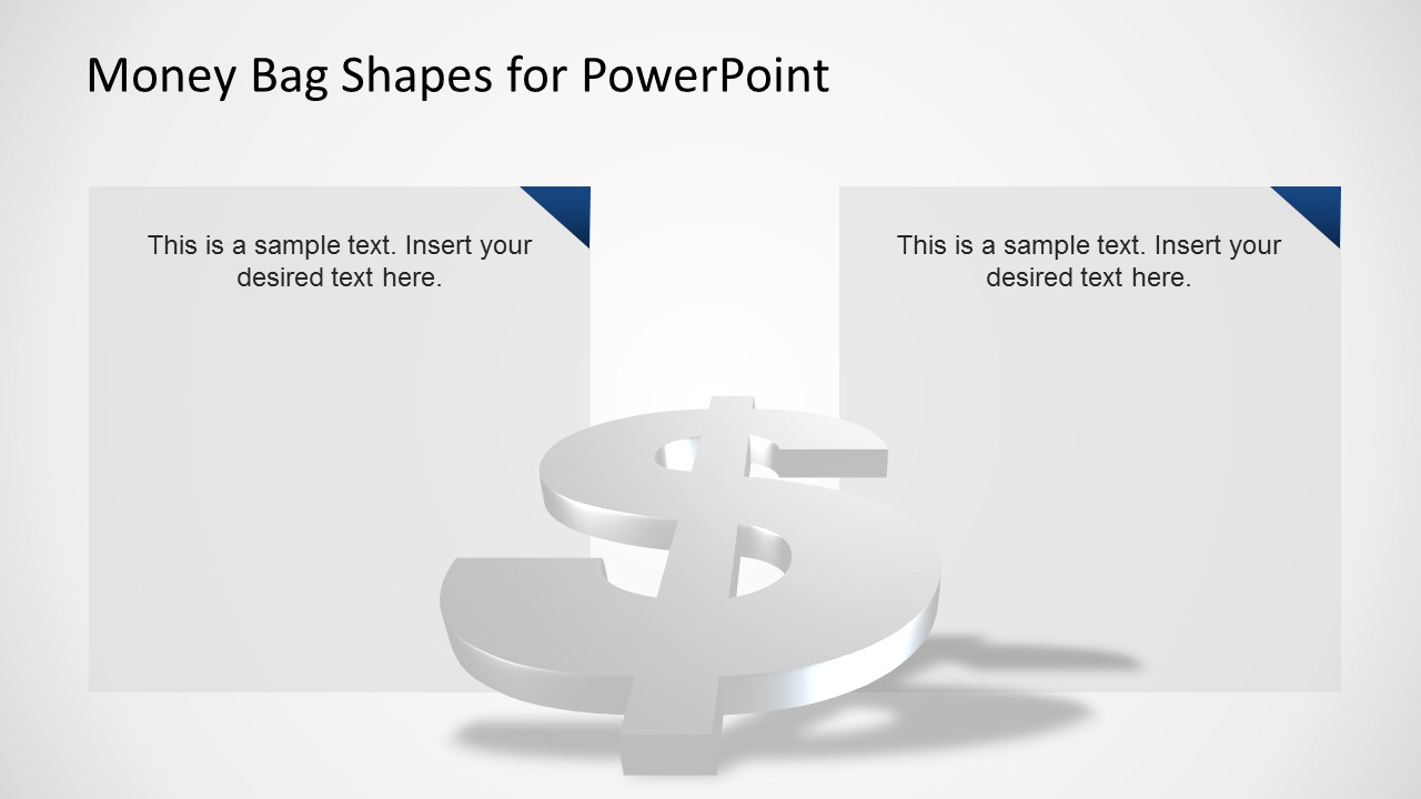 PowerPoint Slide With 3D Dollar Symbol