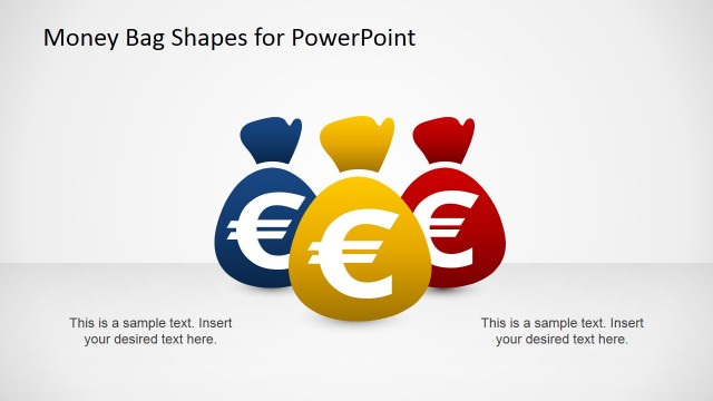 Money Bags Clipart with Euro Sign For PowerPoint