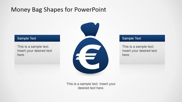 Centered Money Bag with Euro Symbol