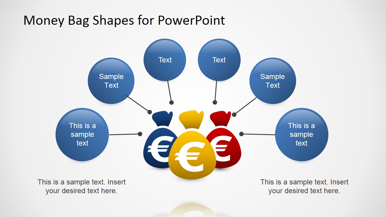 PowerPoint Shapes of Money Bags as Wealth Metaphor