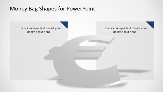 3D Euro Currency Symbol with Textboxes