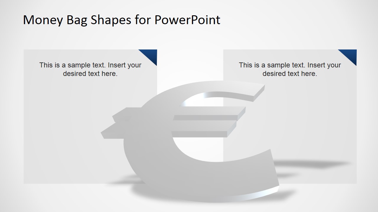 3D PowerPoint Euro Currency Symbol