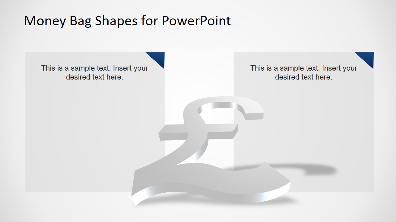 3D PowerPoint Background of British Pound Currency Symbol