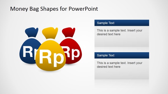 Three Rupiah Money Bags with Textbox