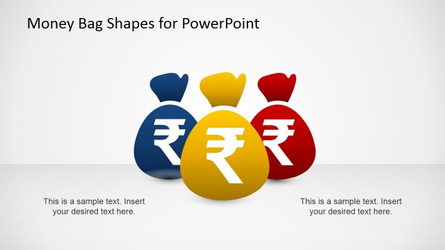 Money Bags with Indian Rupee PowerPoint Template