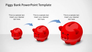 Creative Piggy Bank PowerPoint Shapes Growing