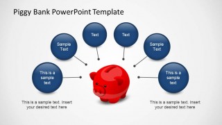 Creative Piggy Bank PowerPoint Shapes with Topics