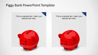 Creative Piggy Bank PowerPoint Shapes Comparison of Two