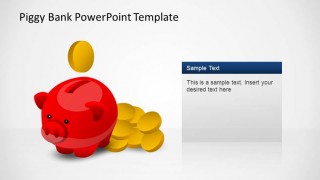 Creative Piggy Bank PowerPoint Shapes with Money