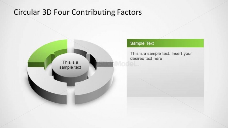 4 Steps Circular PowerPoint Diagram with fourth step highlighted