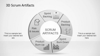 3D Agile Scrum Artifacts PowerPoint Diagram