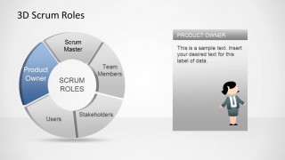3D Agile Scrum Roles PowerPoint Diagram Product Owner