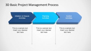 3D Basic Project Management PowerPoint Stages