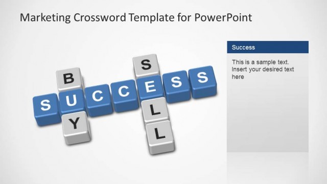 Marketing Crossword PowerPoint Template Buy, Sell, Success