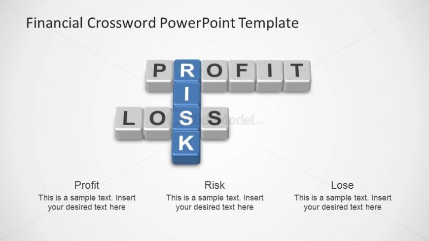 Profit , Loss and Risk Crossword created with PowerPoint objects