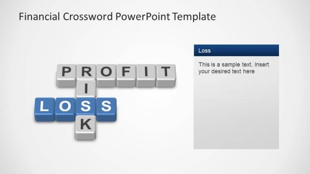 Financial Crossword PowerPoint Template Loss