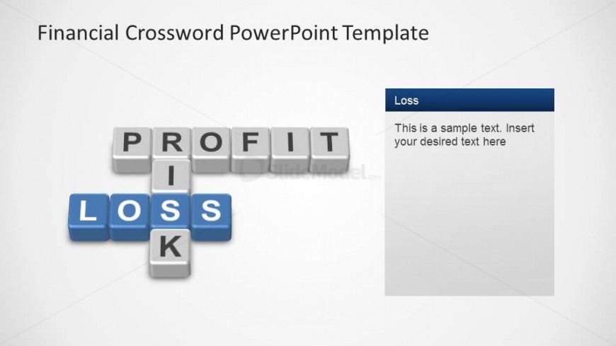 Profit & Loss Crossword with Risk perpendicular