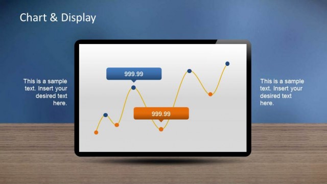 Line Chart Dashboard PowerPoint Template