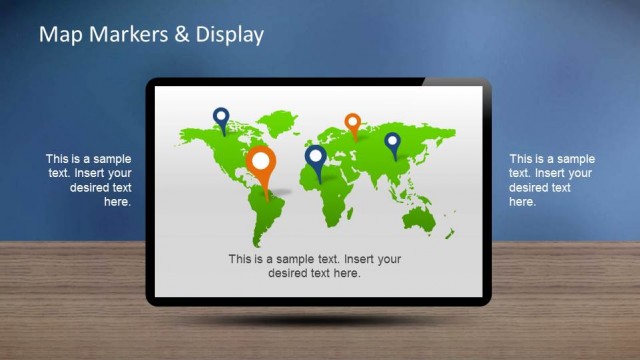 Creative Chart Dashboards PowerPoint Template World Map