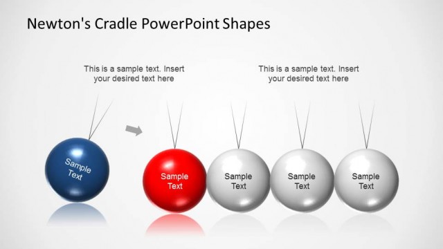 Newtons Cradle PowerPoint Shapes Colliding