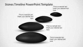 Roadmap created with PowerPoint Stones representing a Timeline.