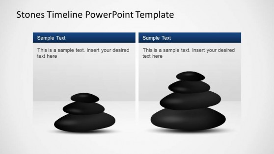 Stones Timeline PowerPoint Template with Textbox