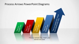 Colorful Process Arrows PowerPoint Diagram with horizontal funnel shape.